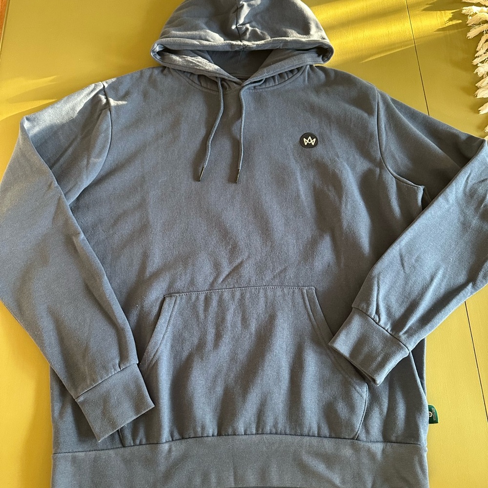 Kronstadt Denmark Dusty Blue Hoodie. Size Medium .
